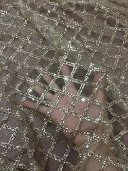 New arrival LJY-5732 glued glitter African net lace Gold color French lace fabric with glitter
New arrival LJY-5732 glued glitter African net lace Gold color French lace fabric with glitter