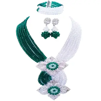 Romantic Army Green Transparent Crystal Anniversary Beads Necklace Sets for Lovers 6C-HL-02
Romantic Army Green Transparent Crystal Anniversary Beads Necklace Sets for Lovers 6C-HL-02