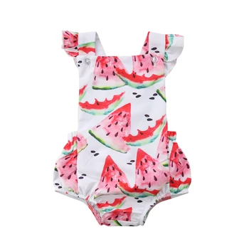 Cute Fruit Newborn Baby Girls Toddler Rompers Summer Watermelon Print Sleeveless Jumpsuit Playsuit Cotton Baby Girls Clothing
Cute Fruit Newborn Baby Girls Toddler Rompers Summer Watermelon Print Sleeveless Jumpsuit Playsuit Cotton Baby Girls Clothing