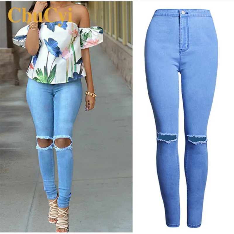 2017 Europe Style Cheap Clothes Women Blue Denim Jeans Pants High Waist Stretch Slim Thin Pencil Pants Solid Hole Jeans Trousers
2017 Europe Style Cheap Clothes Women Blue Denim Jeans Pants High Waist Stretch Slim Thin Pencil Pants Solid Hole Jeans Trousers