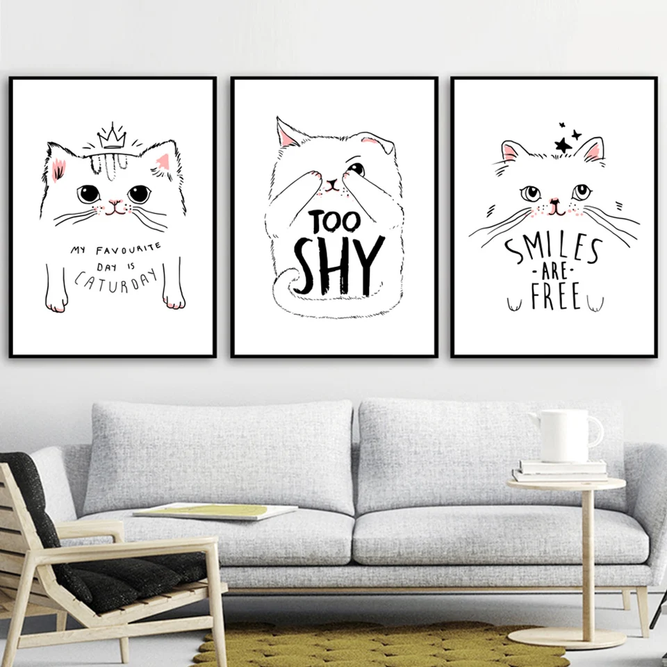 Home Decoration Prints Cartoon Cat Painting Nordic Style Pictures Wall Art Modular Canvas Poster Modern For Bedside Background
Home Decoration Prints Cartoon Cat Painting Nordic Style Pictures Wall Art Modular Canvas Poster Modern For Bedside Background