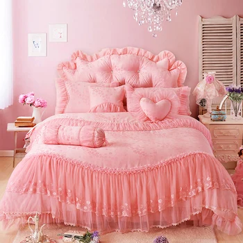 2019 Pink Jacquard wedding bedding sets 4pcs queen king size duvet cover set lace luxury bedlinen bedspread princess bedclothes
2019 Pink Jacquard wedding bedding sets 4pcs queen king size duvet cover set lace luxury bedlinen bedspread princess bedclothes