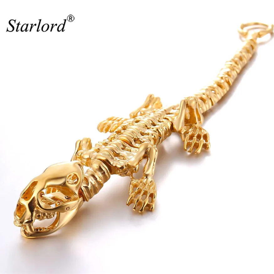 Starlord Men Bracelet Statement Tyrannosaurs/Dinosaur Skeleton Unique Design Stainless Steel Rock Style Male Bracelet GH2702
Starlord Men Bracelet Statement Tyrannosaurs/Dinosaur Skeleton Unique Design Stainless Steel Rock Style Male Bracelet GH2702