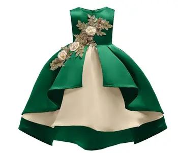 Girls party dress Kids Christmas evening party clothing Silk pretty girls festival dress fashionable green dress 3-9Y
Girls party dress Kids Christmas evening party clothing Silk pretty girls festival dress fashionable green dress 3-9Y