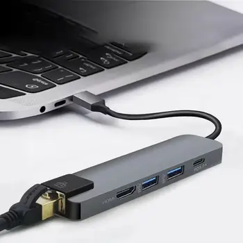 5 in 1 USB Type C Hub Hdmi 4K USB C Hub to Gigabit Ethernet Rj45 Lan Adapter for Mac book Pro Thunderbolt 3 USB-C Charger
5 in 1 USB Type C Hub Hdmi 4K USB C Hub to Gigabit Ethernet Rj45 Lan Adapter for Mac book Pro Thunderbolt 3 USB-C Charger