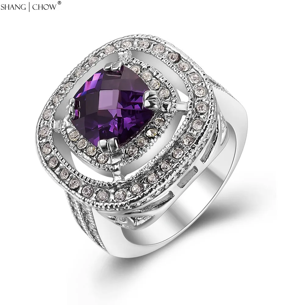 Trendy Fashion Jewelry White Stone Around Purple Quartz 925 Sterling Silver Ring for Women Career Wear Accessories
Trendy Fashion Jewelry White Stone Around Purple Quartz 925 Sterling Silver Ring for Women Career Wear Accessories