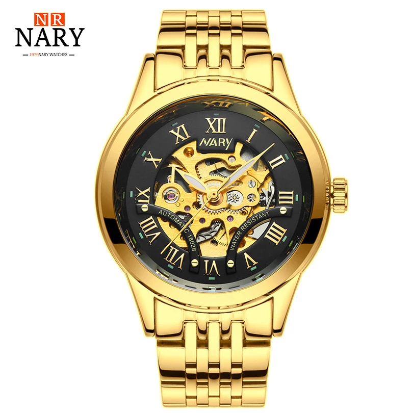 2018 latest automatic mechanical watch waterproof men, skeleton men's stainless steel watch, well-known brand nary gold watch
2018 latest automatic mechanical watch waterproof men, skeleton men's stainless steel watch, well-known brand nary gold watch