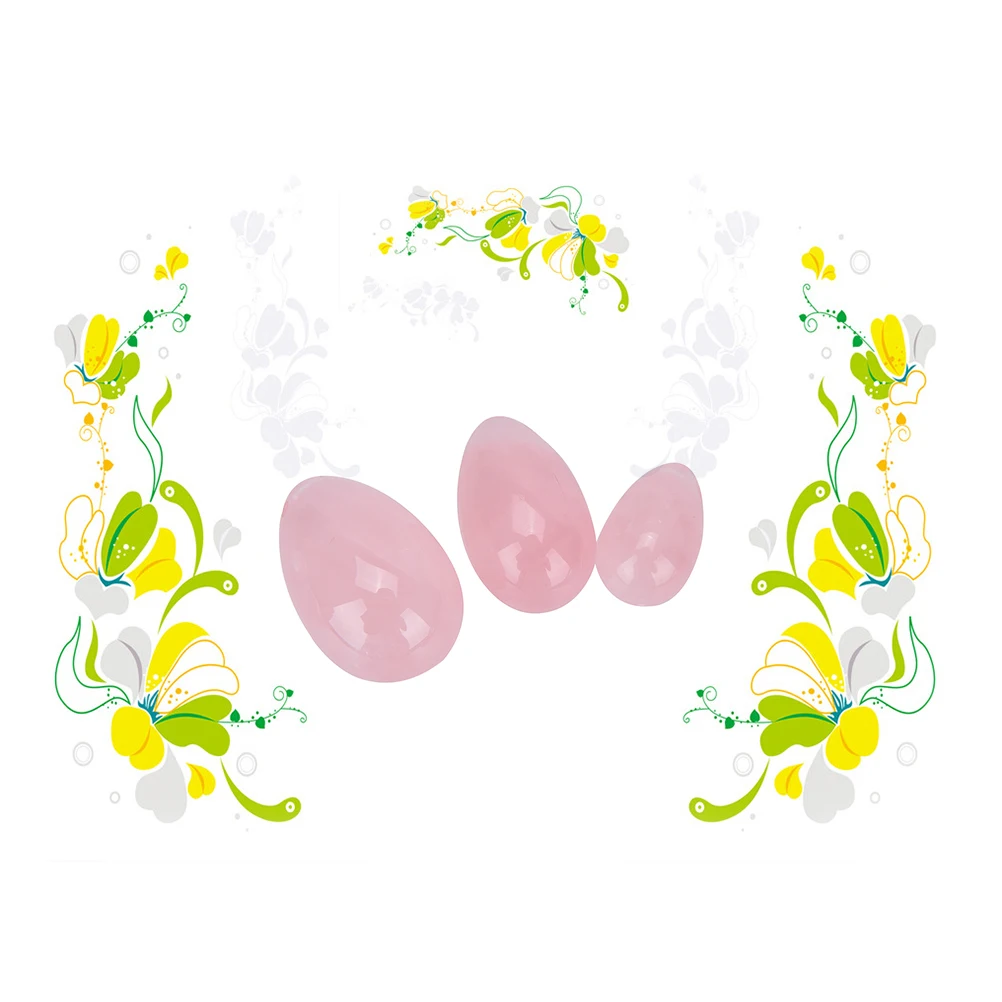 3 размера натуральное розовое кварцевое яйцо Нефритовое Яйцо Упражнение