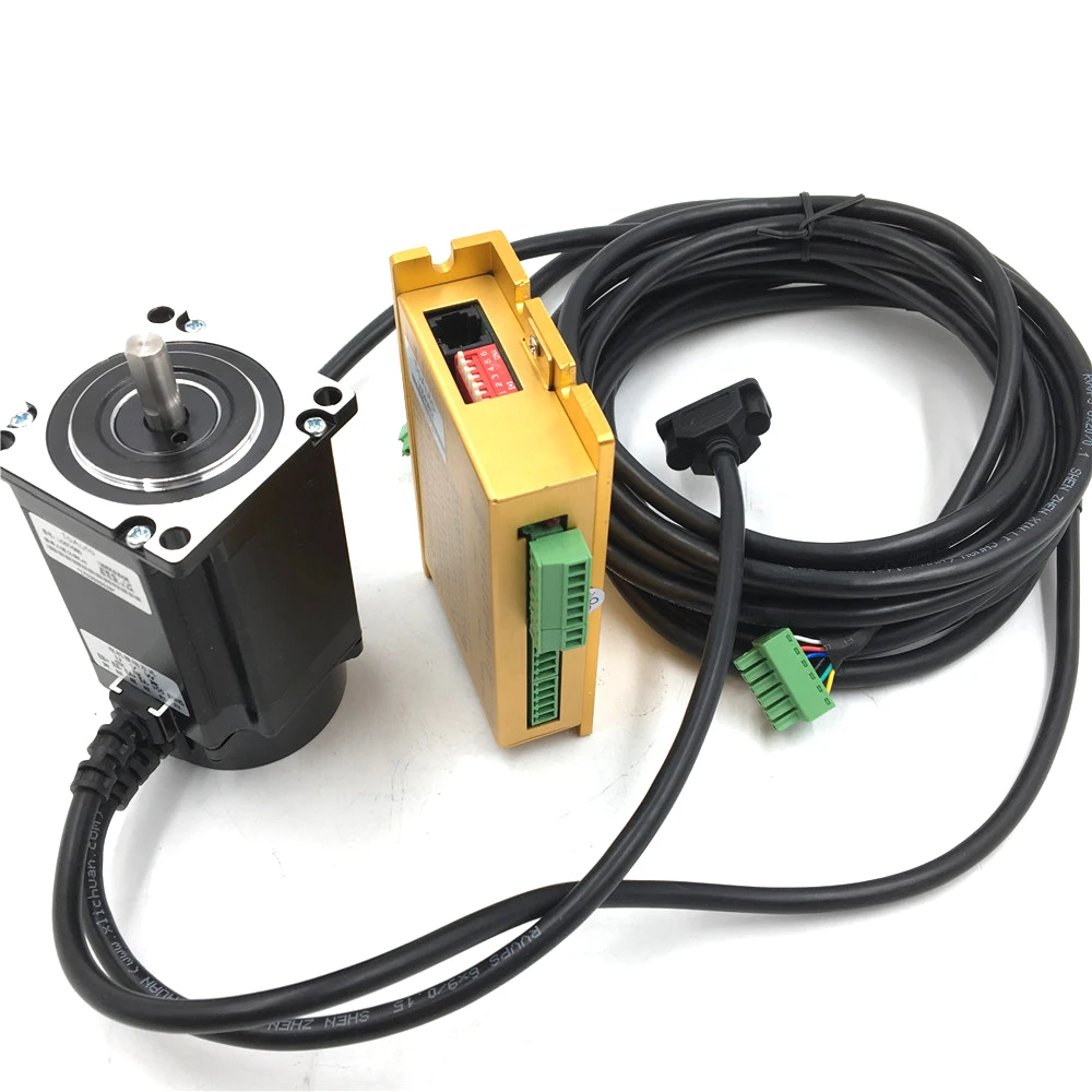 3 Phase NEMA23 1Nm Hybird Closed-Loop Stepper Motor Drive Kit 20~50VDC 3.5A 57mm for CNC Engraving LC57H355+LCDA357H
3 Phase NEMA23 1Nm Hybird Closed-Loop Stepper Motor Drive Kit 20~50VDC 3.5A 57mm for CNC Engraving LC57H355+LCDA357H