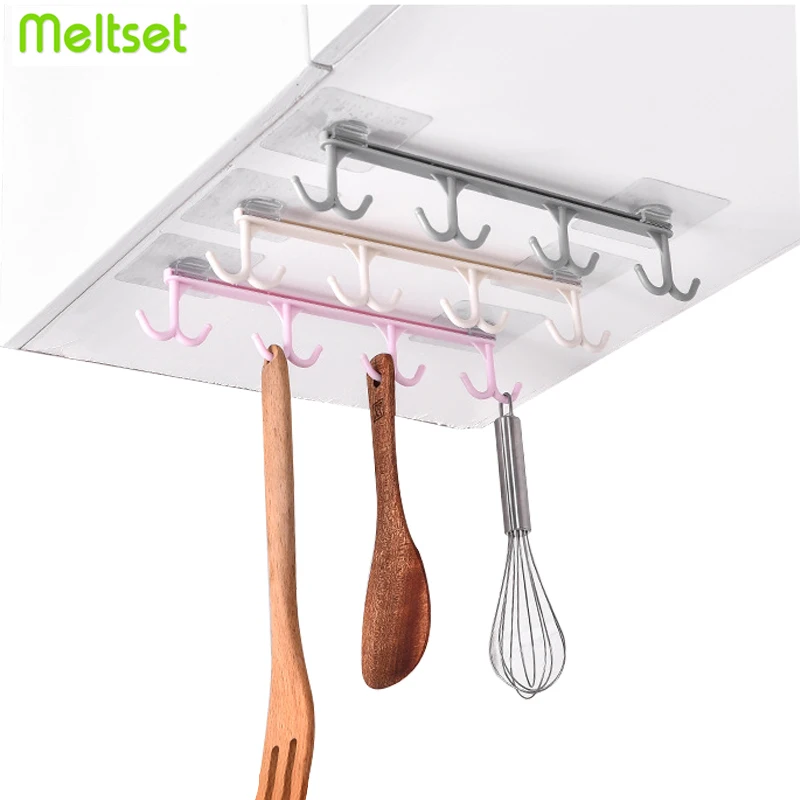 Mutifunctional Kitchen Storage Rack Plastic 4/6 Hooks Cupboard Hanging Hook for Tableware Towel Storage Organizer Shelf
Mutifunctional Kitchen Storage Rack Plastic 4/6 Hooks Cupboard Hanging Hook for Tableware Towel Storage Organizer Shelf