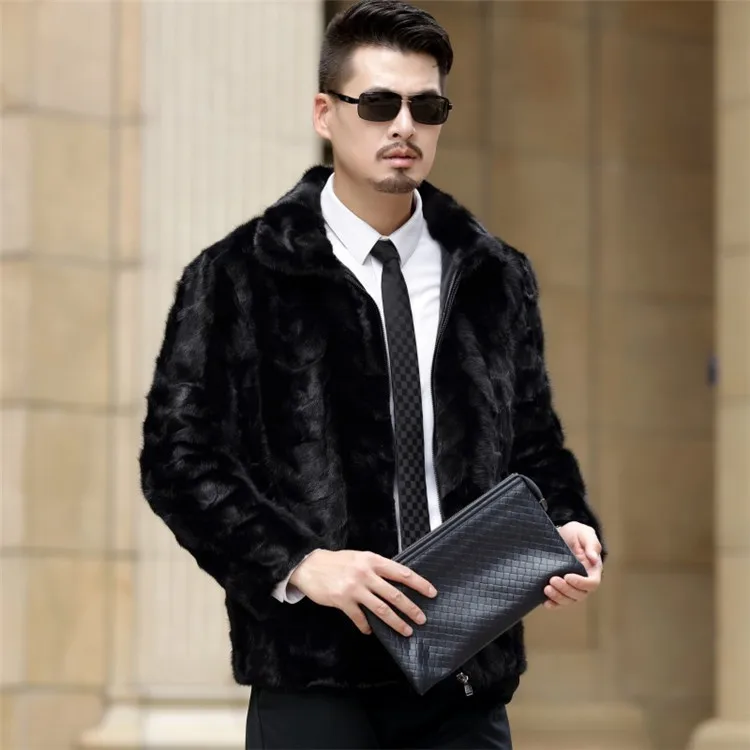 Business men form real mink fur jacket with collar 2018 new arrival natural mink fur coat for man
Business men form real mink fur jacket with collar 2018 new arrival natural mink fur coat for man