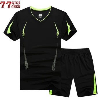 2020 Summer Men Clothing Set Sporting Suit Short Sleeve T shirt+Shorts Two Piece Set Sweatsuit Quick Drying Tracksuit Men M-9XL
2020 Summer Men Clothing Set Sporting Suit Short Sleeve T shirt+Shorts Two Piece Set Sweatsuit Quick Drying Tracksuit Men M-9XL