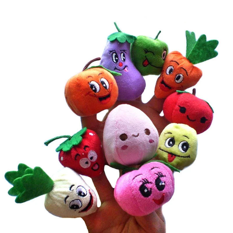 10pcs Cute Cartoon Finger Puppets Fruit Vegetables Dolls Plush Toys For Children Educational Kids Funny Toy Finger Puppet Gift
10pcs Cute Cartoon Finger Puppets Fruit Vegetables Dolls Plush Toys For Children Educational Kids Funny Toy Finger Puppet Gift