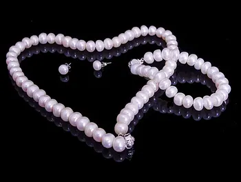 WHITE COLOR!!! 9-10MM Super Big Size Fashion Freshwater Pearl Necklace Bracelet Earrings Set Nice Looking Jewellery Party Gift
WHITE COLOR!!! 9-10MM Super Big Size Fashion Freshwater Pearl Necklace Bracelet Earrings Set Nice Looking Jewellery Party Gift