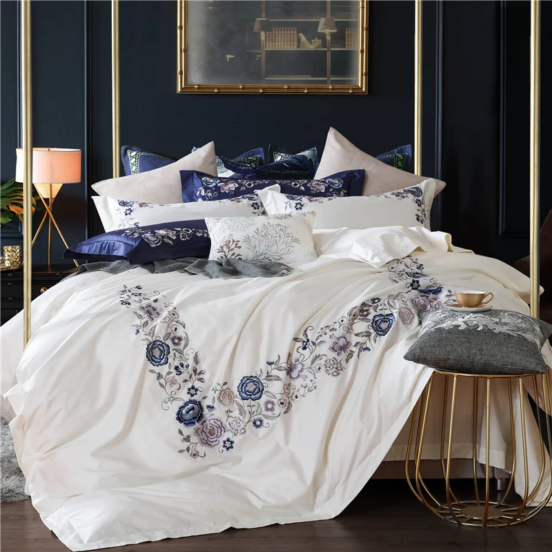 Luxury 600TC Egypt Cotton Fragrant flowers Bedding Set Embroidery Duvet Cover Sets Bed Sheet Pillowcases Queen King size 4Pcs
Luxury 600TC Egypt Cotton Fragrant flowers Bedding Set Embroidery Duvet Cover Sets Bed Sheet Pillowcases Queen King size 4Pcs