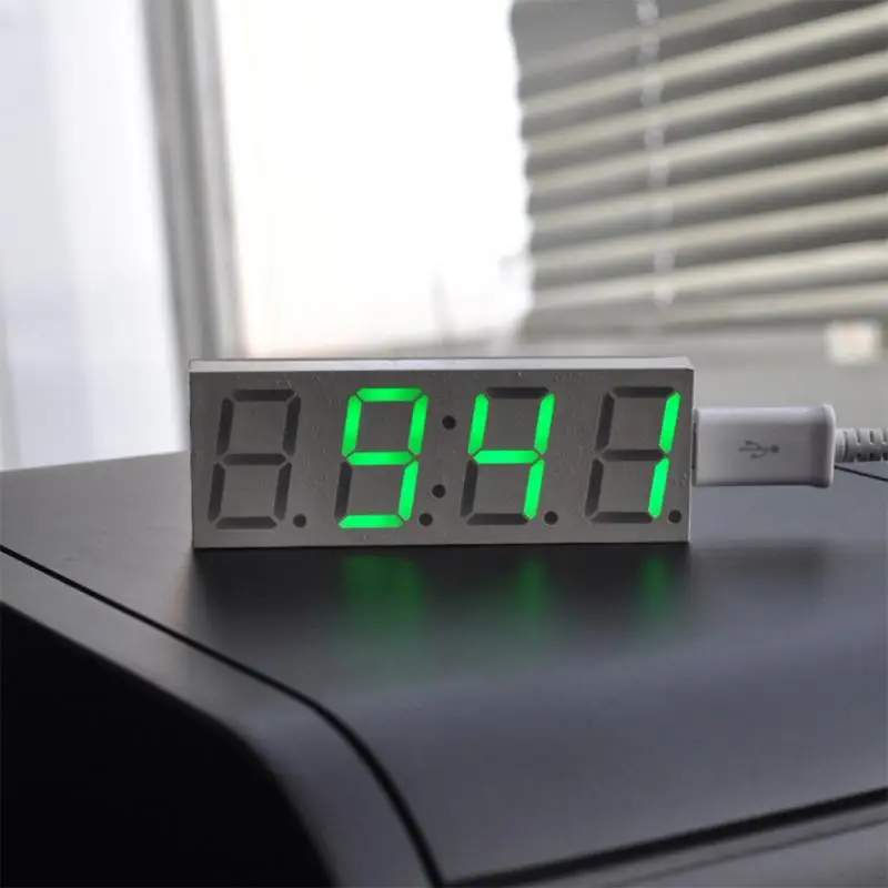 Electronic Clock LED Display 0.8inch Dot Matrix Digital Kit Car 5V Mciro USB Powered Night Light |
