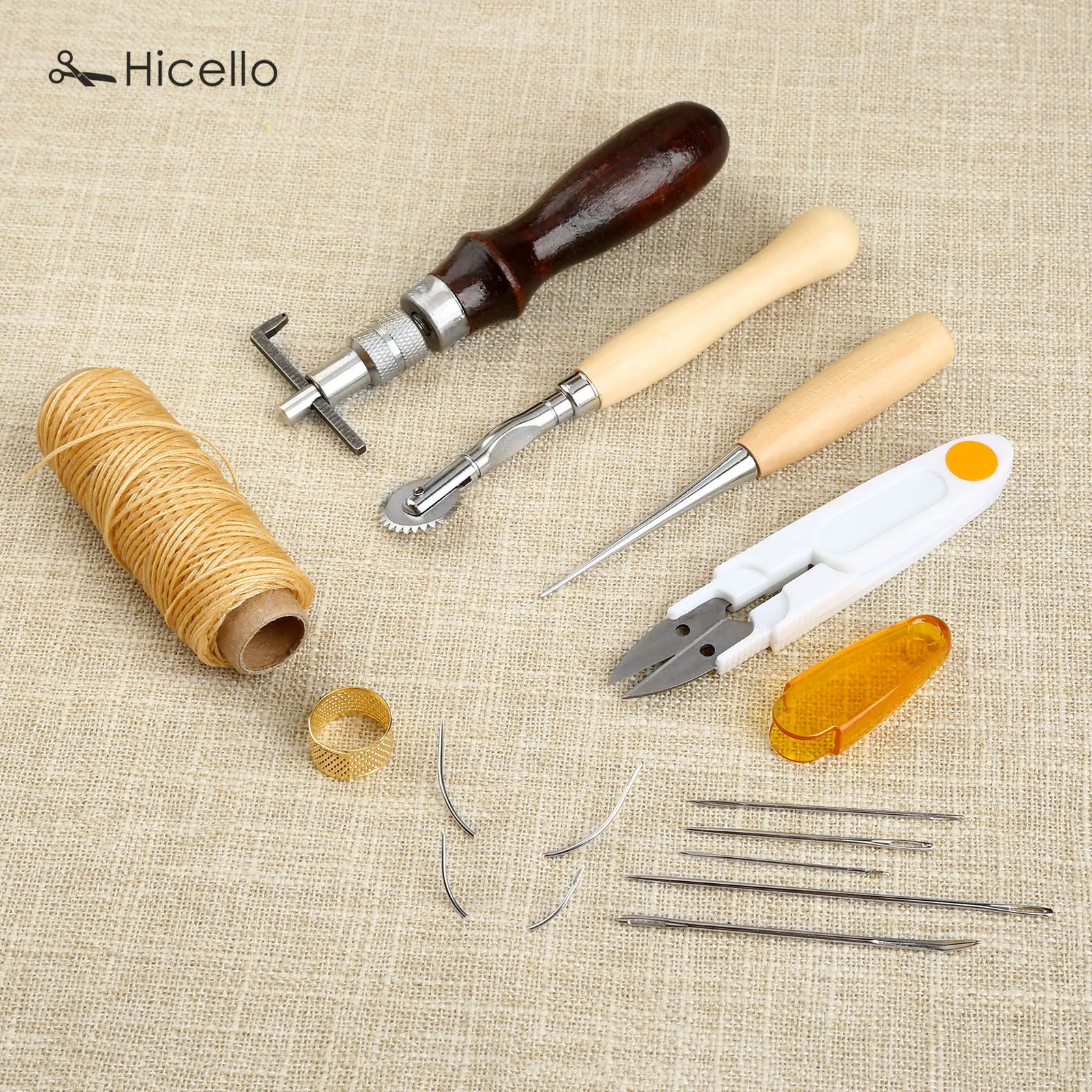 7PCS/1lot Leather Craft Tools Sewing Groover Stich Wheel Scissors Awl Thread Harness Needles Thimble ring High quality
7PCS/1lot Leather Craft Tools Sewing Groover Stich Wheel Scissors Awl Thread Harness Needles Thimble ring High quality