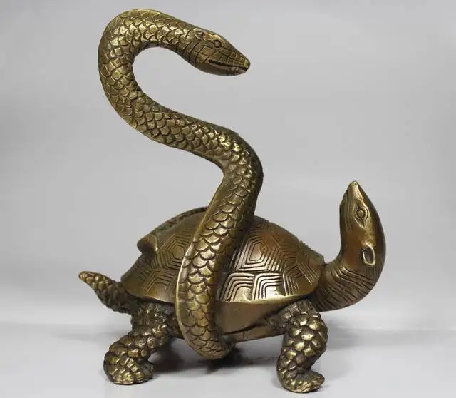 CHINESE OLD COPPER HANDWORK SNAKE TORTOISE STATUE tools wedding Decoration Brass Bronze
CHINESE OLD COPPER HANDWORK SNAKE TORTOISE STATUE tools wedding Decoration Brass Bronze