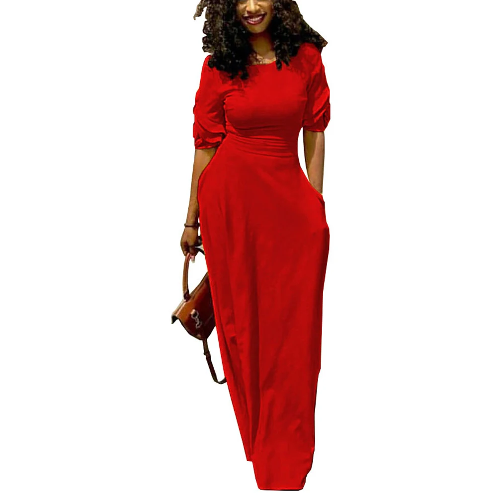 Autumn Dress Short-sleeved Dress Casual Fashion Women's Dress Solid color Waist Pocket Dress
Autumn Dress Short-sleeved Dress Casual Fashion Women's Dress Solid color Waist Pocket Dress
