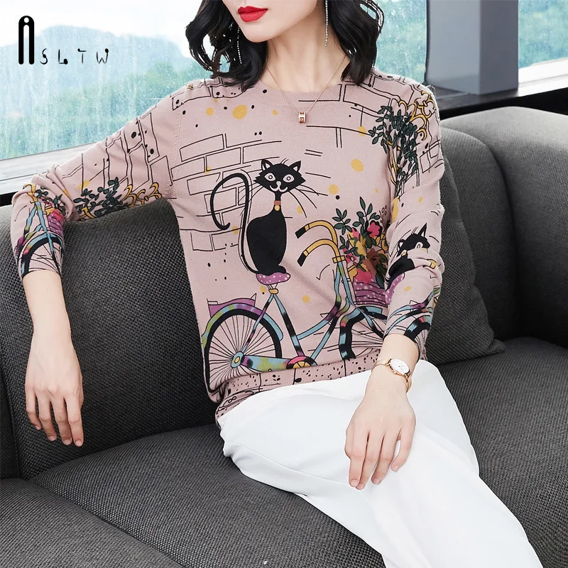 ASLTW Fashion Women Sweater Autumn Winter Long Sleeve Pullovers Lovely Print Knitwear Jumper Plus Size Sweater Women
ASLTW Fashion Women Sweater Autumn Winter Long Sleeve Pullovers Lovely Print Knitwear Jumper Plus Size Sweater Women