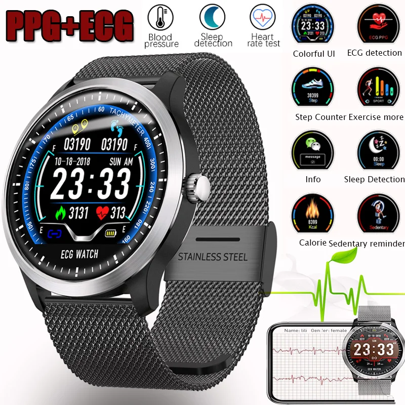Bluetooth Smartwatch ECG+PPG Smart Wristband with Electrocardiograph Display Holter Heart Rate Monitor Blood Pressure Pedometer
Bluetooth Smartwatch ECG+PPG Smart Wristband with Electrocardiograph Display Holter Heart Rate Monitor Blood Pressure Pedometer