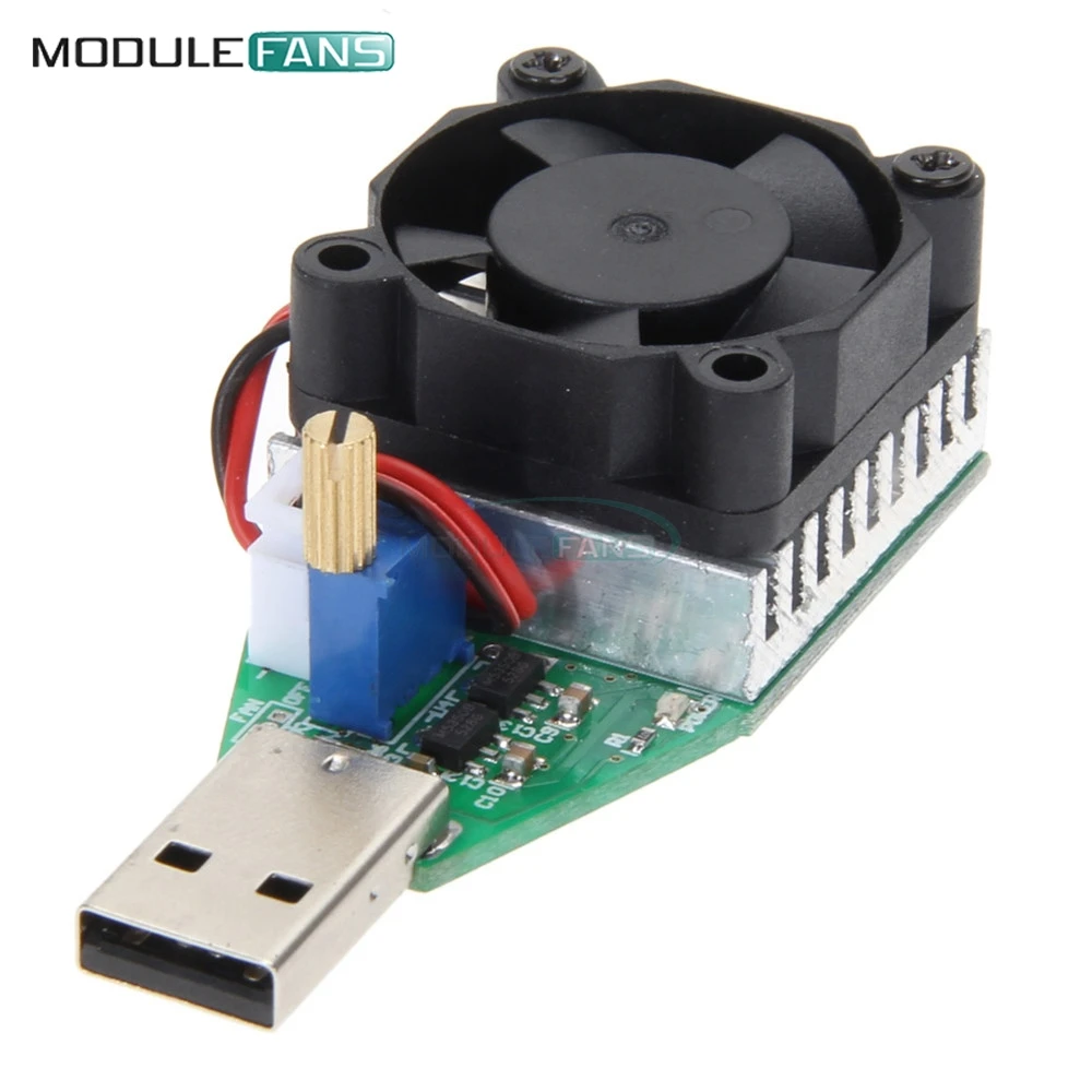 Electronic Test Load Resistor USB Interface Battery Discharge Capacity Tester Fan Adjustable Current Module Board 15W DC 3V
Electronic Test Load Resistor USB Interface Battery Discharge Capacity Tester Fan Adjustable Current Module Board 15W DC 3V