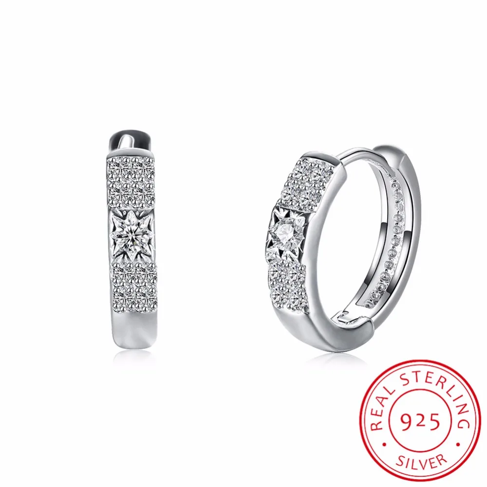 LEKANI Real 925 Sterling Silver Women Hoop Earrings Prong Setting AAA Cubic Zircon Small Earring Trendy Fine Jewelry
LEKANI Real 925 Sterling Silver Women Hoop Earrings Prong Setting AAA Cubic Zircon Small Earring Trendy Fine Jewelry
