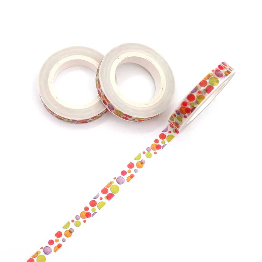 10m*8mm Creative Colorful Circle Washi Masking Tape Office Supply Tapes Japanese Washi Tape DIY Scrapbooking Sticker
10m*8mm Creative Colorful Circle Washi Masking Tape Office Supply Tapes Japanese Washi Tape DIY Scrapbooking Sticker