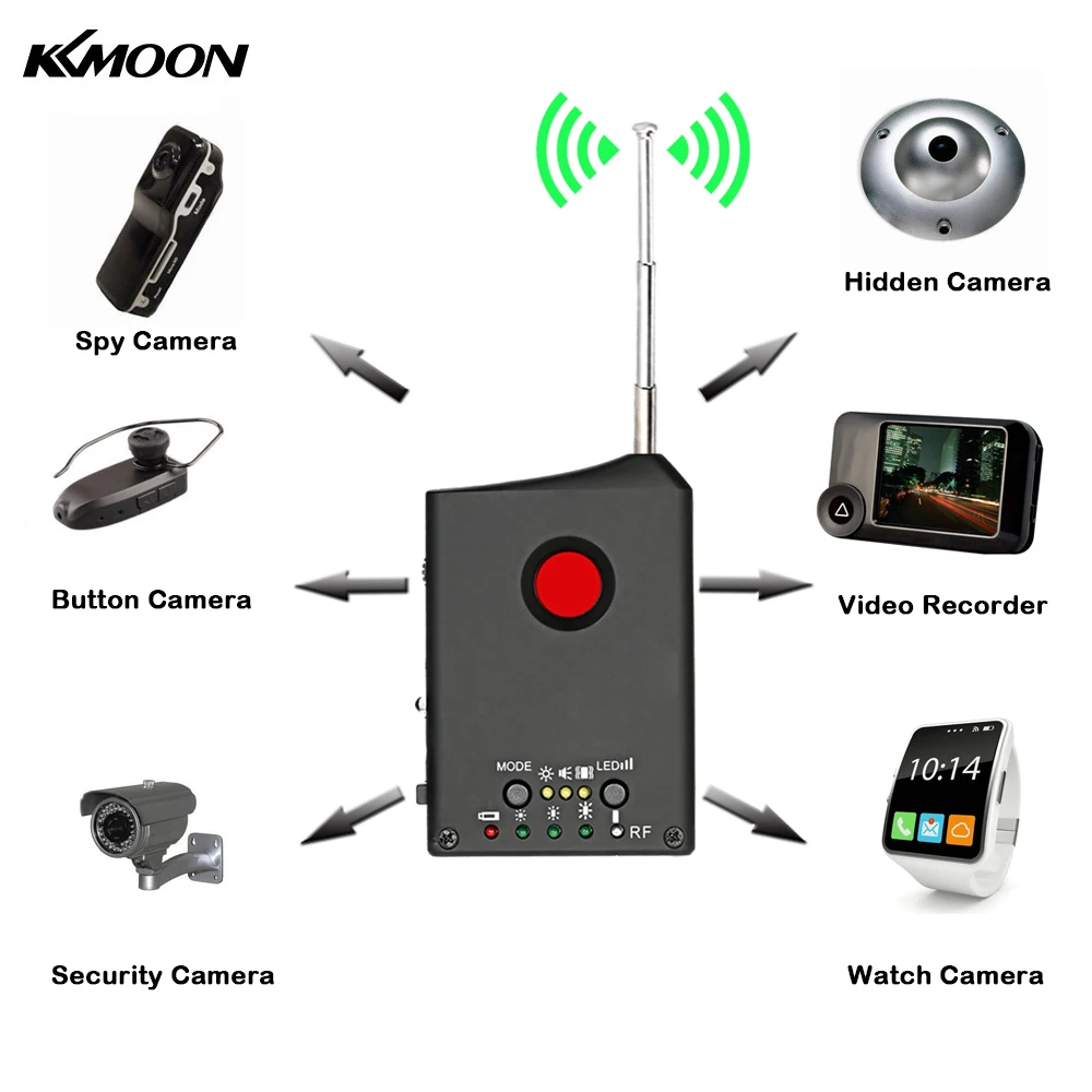 

Full Range Wireless Anti-Spy Bug Detect RF Signal Detector Camera GSM Device Finder FNR Full-frequency Detector Audio Bug Finder