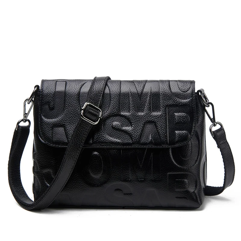 Fashion Women's Messenger Bag Shoulder Strap Letter Embossed Clutch Genuine Leather Cowhide Shoulder Bag Flap Purse Handbag
Fashion Women's Messenger Bag Shoulder Strap Letter Embossed Clutch Genuine Leather Cowhide Shoulder Bag Flap Purse Handbag