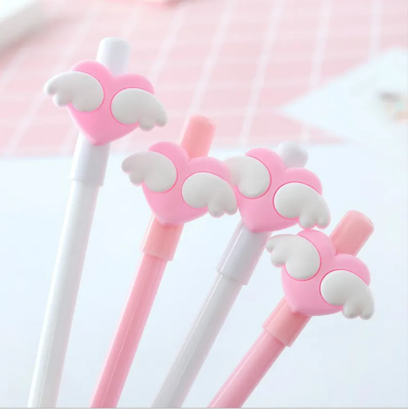 24pcs/lot Cute Wings Love Gel Pen 0.5mm Kawaii Decorative Writing Neutral pen Black Signature pen School Office Supplies Gift
24pcs/lot Cute Wings Love Gel Pen 0.5mm Kawaii Decorative Writing Neutral pen Black Signature pen School Office Supplies Gift