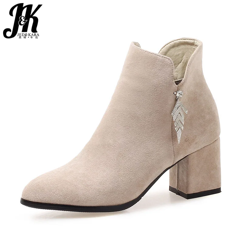 JK Crystal Thick High Heels Ankle Women Boots Round Toe Footwear Zip Female Bootie Casual Shoes Women 2018 Plus Size 43
JK Crystal Thick High Heels Ankle Women Boots Round Toe Footwear Zip Female Bootie Casual Shoes Women 2018 Plus Size 43