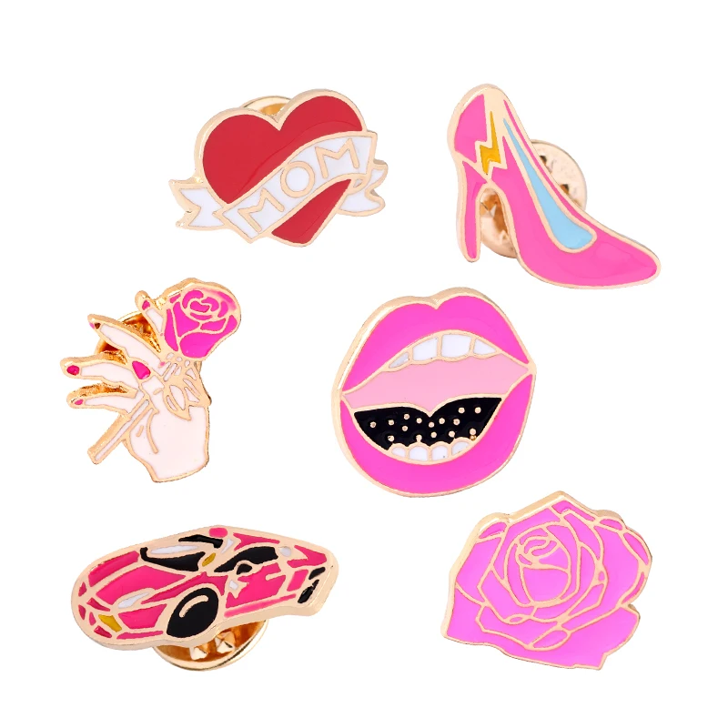 6 Pcs/set Pink Enamel Pins Set Badge For Clothes Colorful Cartoon Brooches Rose Mouth Carnation Mom Heart Birthday Gift
6 Pcs/set Pink Enamel Pins Set Badge For Clothes Colorful Cartoon Brooches Rose Mouth Carnation Mom Heart Birthday Gift
