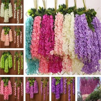 6PCS 110cm Long Artificial Wisteria Flower DIY Wedding Birthday Party Decoration Vine Silk Hydrangea Rattan Wall Backdrop Flower
6PCS 110cm Long Artificial Wisteria Flower DIY Wedding Birthday Party Decoration Vine Silk Hydrangea Rattan Wall Backdrop Flower