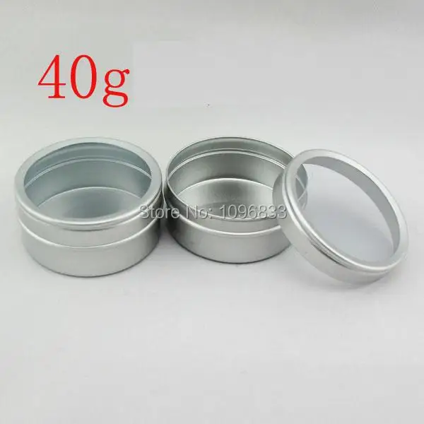 40G Aluminum Box with Window Cap, Metal Packing Box, Empty Aluminum Jar, Packaging Tins, 100pcs/Lot
40G Aluminum Box with Window Cap, Metal Packing Box, Empty Aluminum Jar, Packaging Tins, 100pcs/Lot