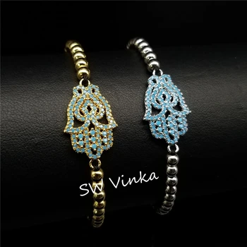 10pcs/Lot Micro Pave Special CZ Hamsa Connector Copper Bead Braiding Macrame Hamsa Hand Bracelet For Men Women
10pcs/Lot Micro Pave Special CZ Hamsa Connector Copper Bead Braiding Macrame Hamsa Hand Bracelet For Men Women