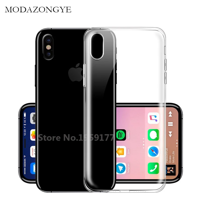 Modazongye оригинальный мягкий прозрачный чехол для iphone 8 силиконовый задняя крышка