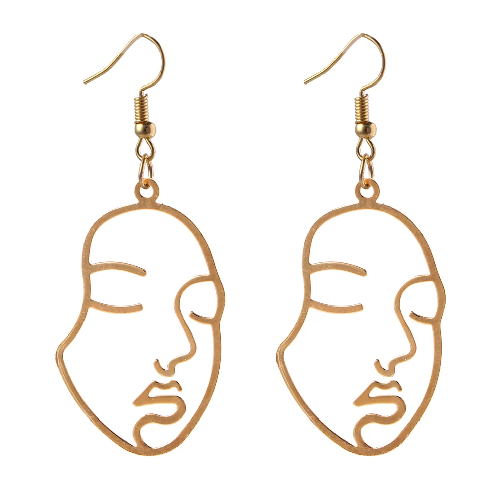 Vintage Facial Express Drop Earrings Face Pendant Big Statement Dangle Earring for Women Silver Metal Abstract Ear Drop Gift
Vintage Facial Express Drop Earrings Face Pendant Big Statement Dangle Earring for Women Silver Metal Abstract Ear Drop Gift
