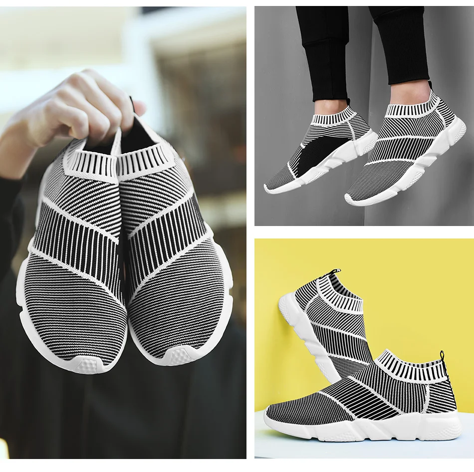 

NEW Men Socks Sneakers Beathable Mesh Male Casual Shoes Slip Sock Shoes Loafers Super Light Trainers Good quality KAG217-227 B1
