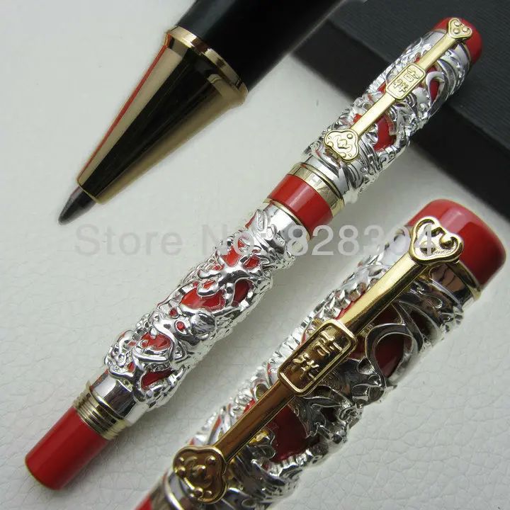 Jinhao Long Feng heavy silver red Chinese classical luck clip roller pen free shipping
Jinhao Long Feng heavy silver red Chinese classical luck clip roller pen free shipping