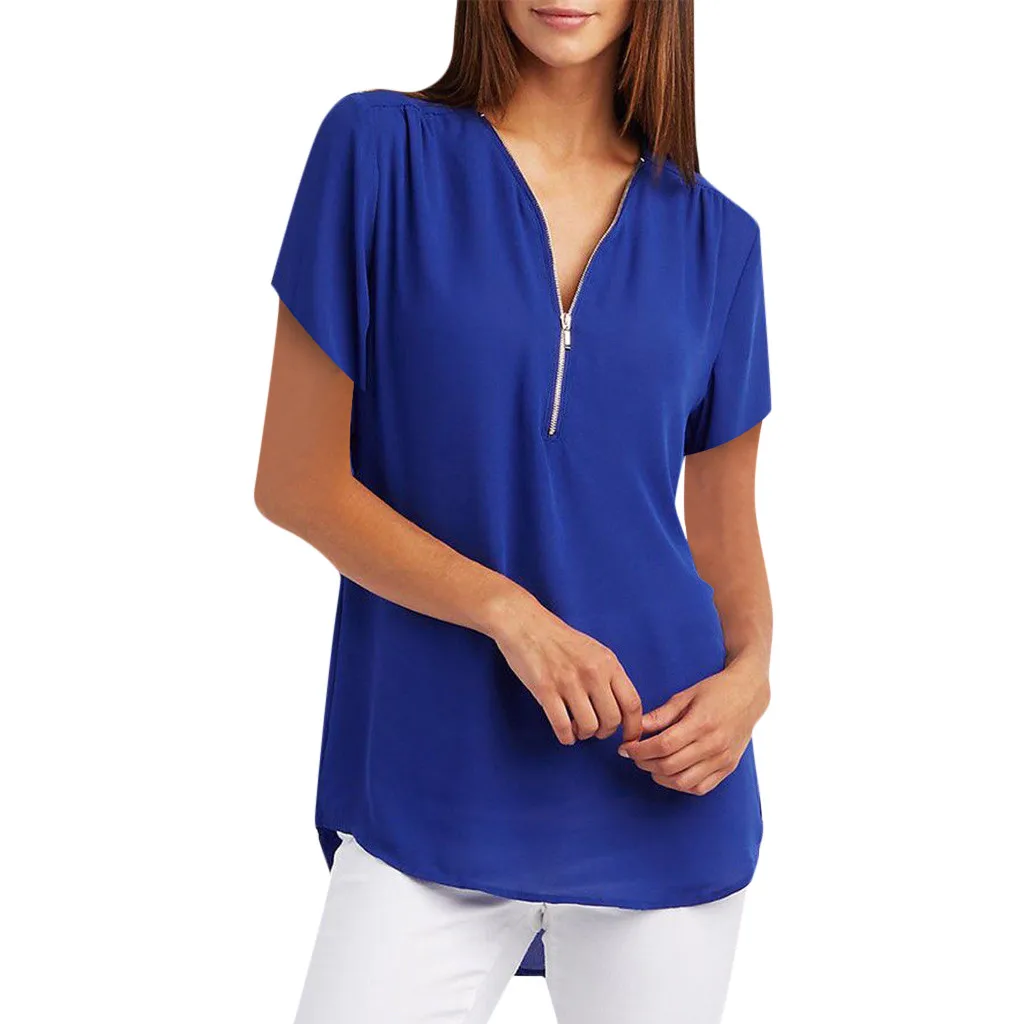 JAYCOSIN 2019 Hot Sale Fashion Summer Womens Casual Solid Tops Shirt Ladies V Neck Zipper Loose T-shirt Tee Top dropship 531W
JAYCOSIN 2019 Hot Sale Fashion Summer Womens Casual Solid Tops Shirt Ladies V Neck Zipper Loose T-shirt Tee Top dropship 531W