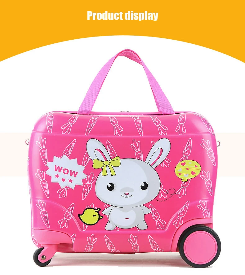 Anime stereo Student children trolley case Cute kids Travel suitcase boy girl cartoon backpack 12