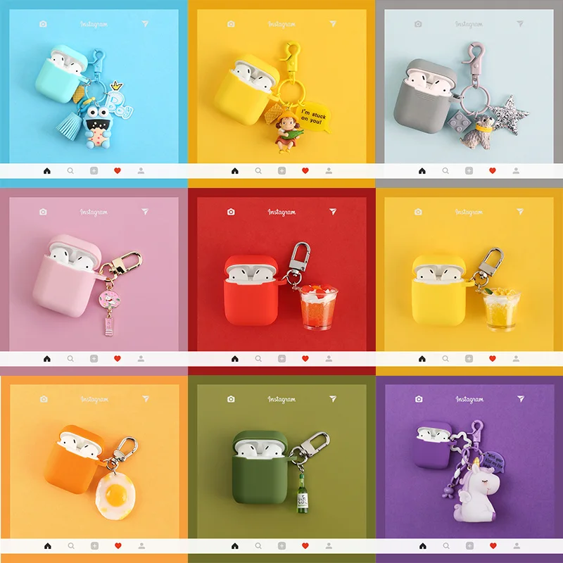 For Apple AirPods Case Cute Silicone Earphone Cases For Airpods Air Pods Accessories Protect Cover with Cartoon Key Ring Gifts
For Apple AirPods Case Cute Silicone Earphone Cases For Airpods Air Pods Accessories Protect Cover with Cartoon Key Ring Gifts