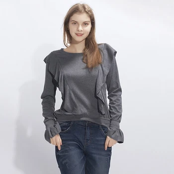 Autumu Knitted Pullovers Casual Solid Color Ruffled Sweaters For Women Long Sleeve Tops Autumn Jumper
Autumu Knitted Pullovers Casual Solid Color Ruffled Sweaters For Women Long Sleeve Tops Autumn Jumper