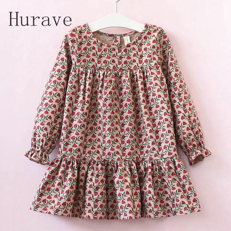 Hurave 2018 New Casual Style Kids Dress Children Autumn Design Long Sleeve Girls Dresses Flowers print clothing
Hurave 2018 New Casual Style Kids Dress Children Autumn Design Long Sleeve Girls Dresses Flowers print clothing