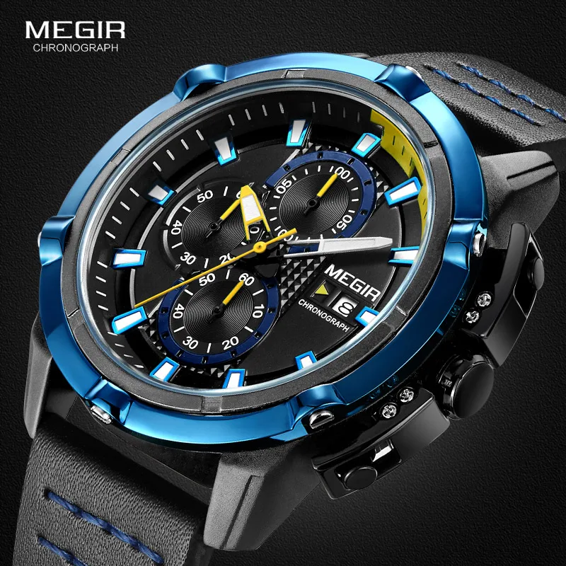 MEGIR Men Quartz Sport Watch Relogio Masculino Chronograph Military Army Watches Clock Men Top Brand Luxury Creative Watch Men
MEGIR Men Quartz Sport Watch Relogio Masculino Chronograph Military Army Watches Clock Men Top Brand Luxury Creative Watch Men