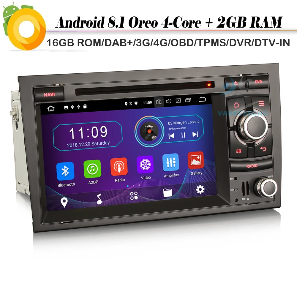 Quad Core Android 8.1 Autoradio DAB+ Car stereo FOR Audi A4 S4 RS4 RNS-E Sat Nav GPS WiFi DVD DVR OBD TPMS
Quad Core Android 8.1 Autoradio DAB+ Car stereo FOR Audi A4 S4 RS4 RNS-E Sat Nav GPS WiFi DVD DVR OBD TPMS