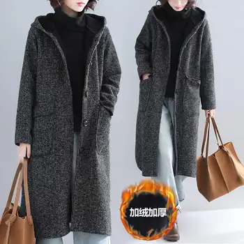 2020 fashion Autumn Winter Women's Woolen Coats Hooded Casual Single-breasted Jackets Female Long Windbreaker Overcoats X157
2020 fashion Autumn Winter Women's Woolen Coats Hooded Casual Single-breasted Jackets Female Long Windbreaker Overcoats X157