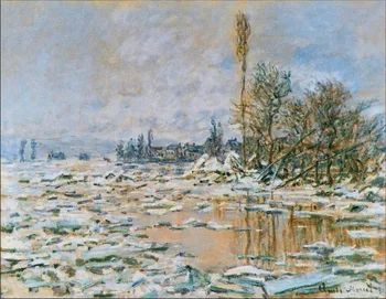 High quality Oil painting Canvas Reproductions Breakup of Ice, Lavacourt, Grey Weather (1880 By Claude Monet hand painted
High quality Oil painting Canvas Reproductions Breakup of Ice, Lavacourt, Grey Weather (1880 By Claude Monet hand painted