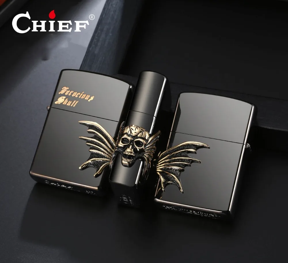 chief Heavy armor original zombie angel windproof kerosene genuine lighter brass men's black ice machine wholesale discount
chief Heavy armor original zombie angel windproof kerosene genuine lighter brass men's black ice machine wholesale discount